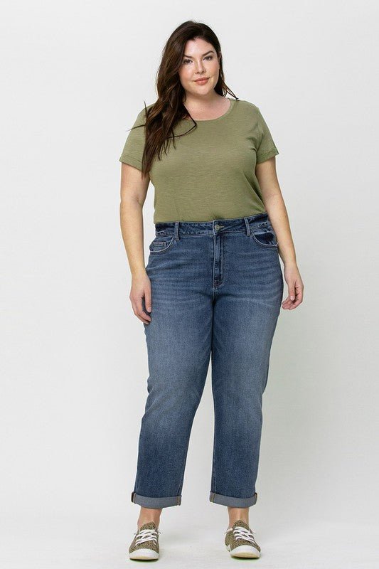 Skeeter Plus Boyfriend Stretch Jean | Vervet by Flying Monkey | V2117-P - Lavender Hills BeautyVervetV2117-P