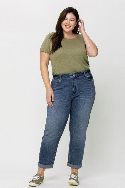 Skeeter Plus Boyfriend Stretch Jean | Vervet by Flying Monkey | V2117-P - Lavender Hills BeautyVervetV2117-P