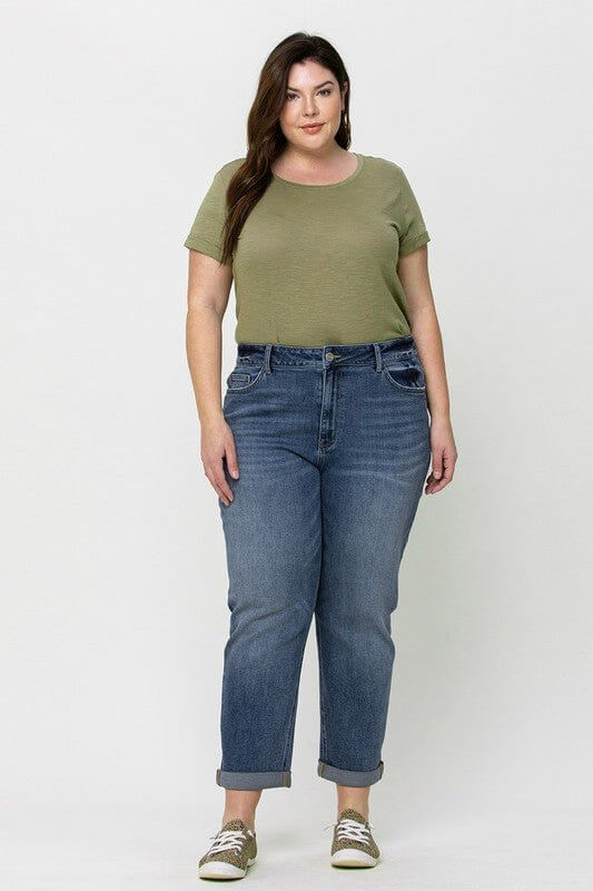 Skeeter Plus Boyfriend Stretch Jean | Vervet by Flying Monkey | V2117-P - Lavender Hills BeautyVervetV2117-P