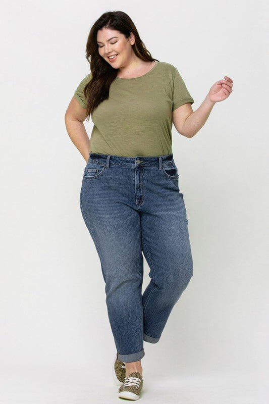 Skeeter Plus Boyfriend Stretch Jean | Vervet by Flying Monkey | V2117-P - Lavender Hills BeautyVervetV2117-P