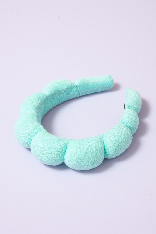 Spa Sponge Scalloped Terry Towel Headband - Lavender Hills BeautyLavender Hills Beauty40HB125