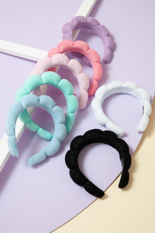 Spa Sponge Scalloped Terry Towel Headband - Lavender Hills BeautyLavender Hills Beauty40HB122