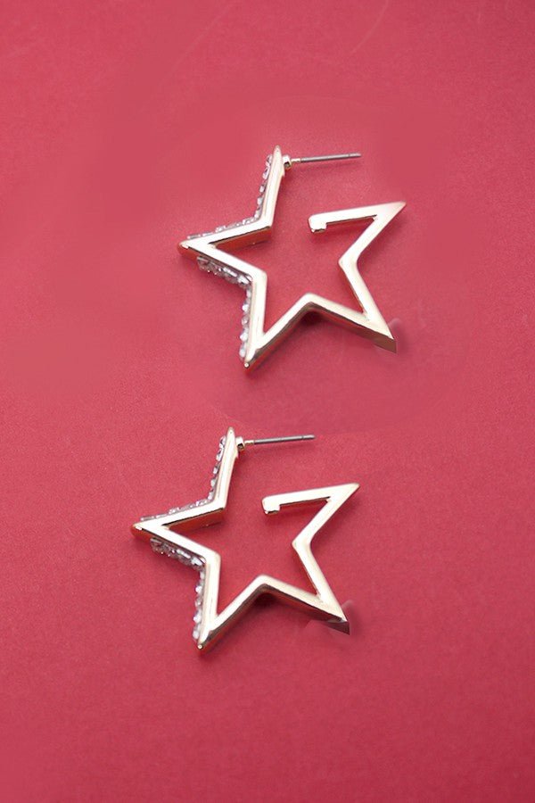 Star Hoop Earrings - Lavender Hills BeautyLavender Hills Beauty