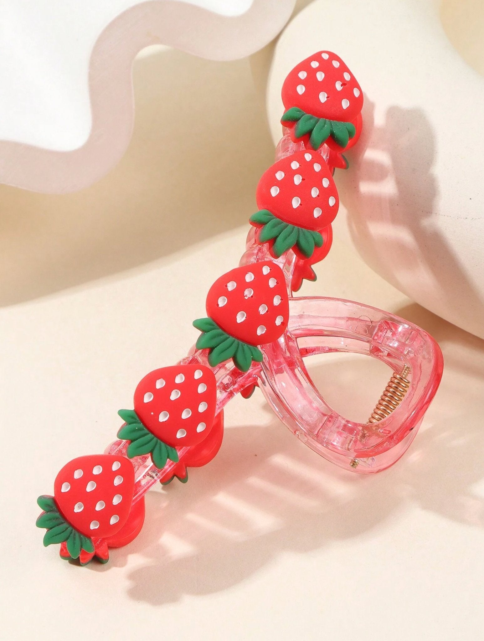 Strawberry Hair Claw Clip - 4 inch - Lavender Hills BeautyLavender Hills Beautysc2312302121086748