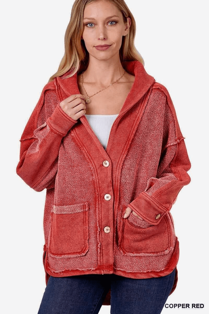 Copper Red Vintage Jacket Zenana