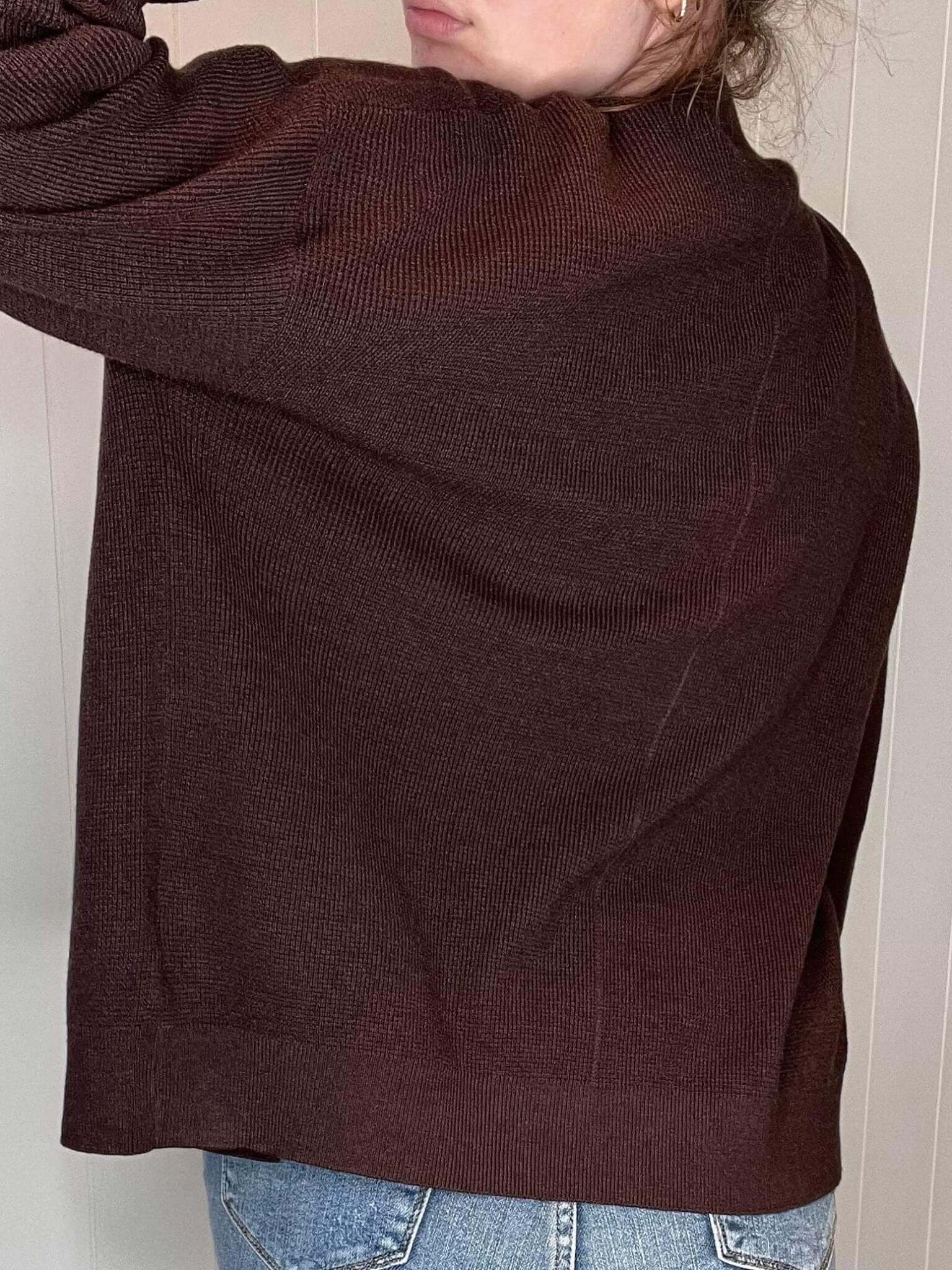 Button Cardigan Sweater - Mahogany - Lavender Hills BeautyZenana
