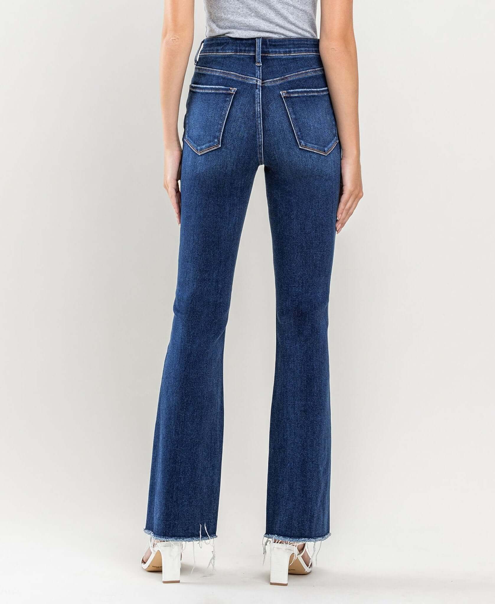 Tami Plus Size High Rise Raw Hem Bootcut Jean - Lavender Hills BeautyLovervet by VervetLV1202