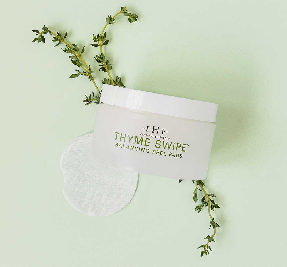 Thyme Swipe Organic Matcha + Thyme Balancing Peel Pads | FarmHouse Fresh - Lavender Hills BeautyFarmhouse Fresh