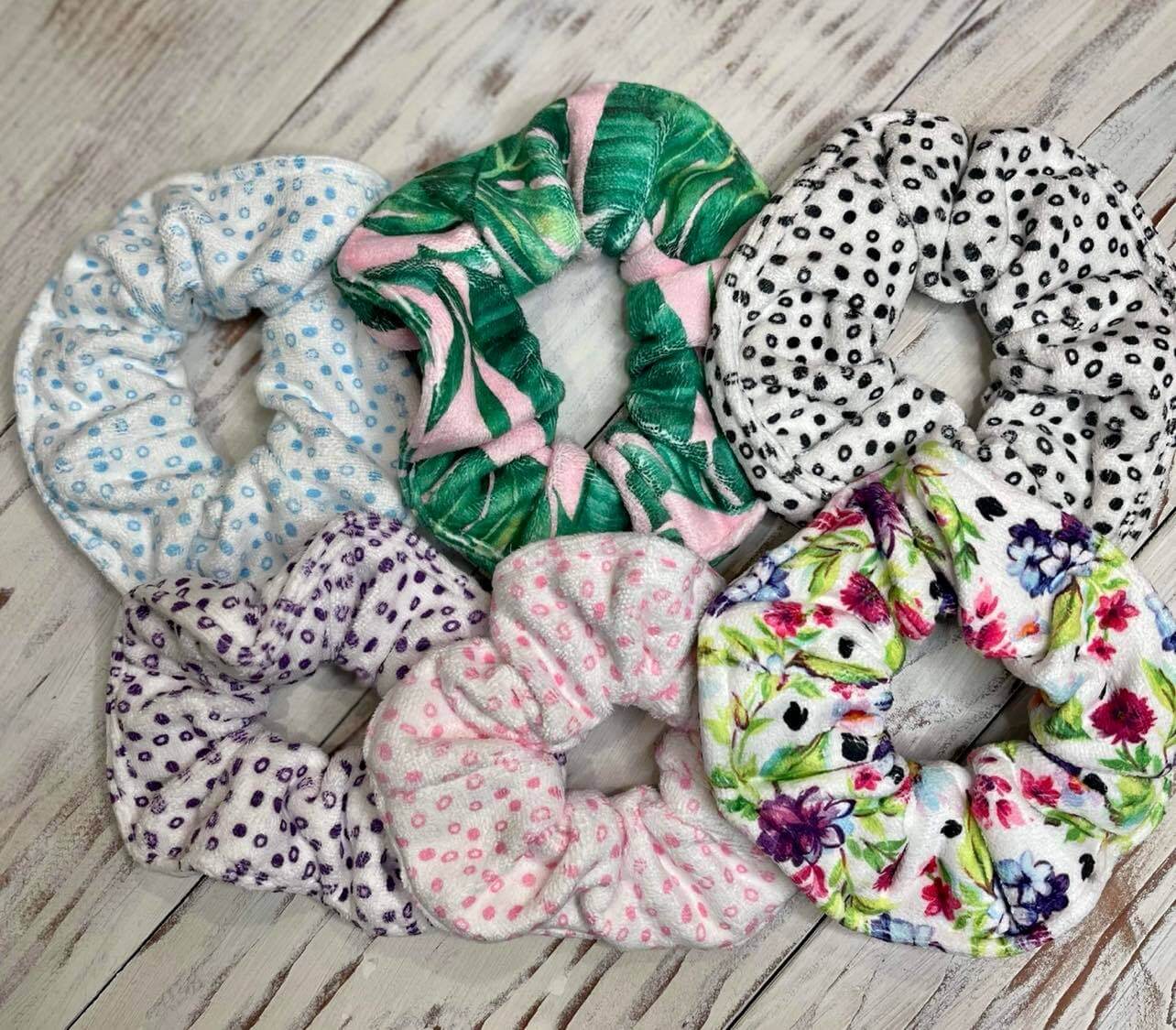 Spring Microfiber Towel Scrunchies - Lavender Hills BeautyLavender Hills Beauty Studio