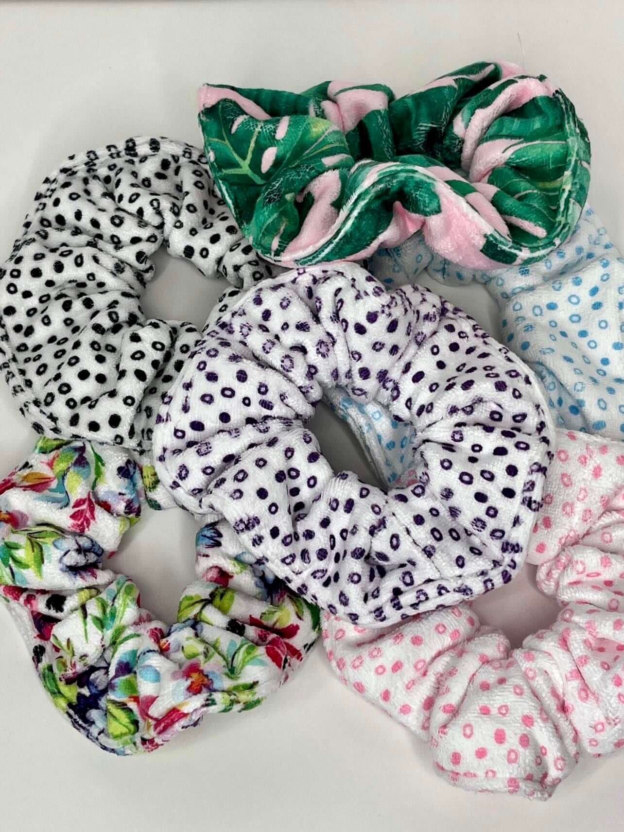 Spring Microfiber Towel Scrunchies - Lavender Hills BeautyLavender Hills Beauty Studio