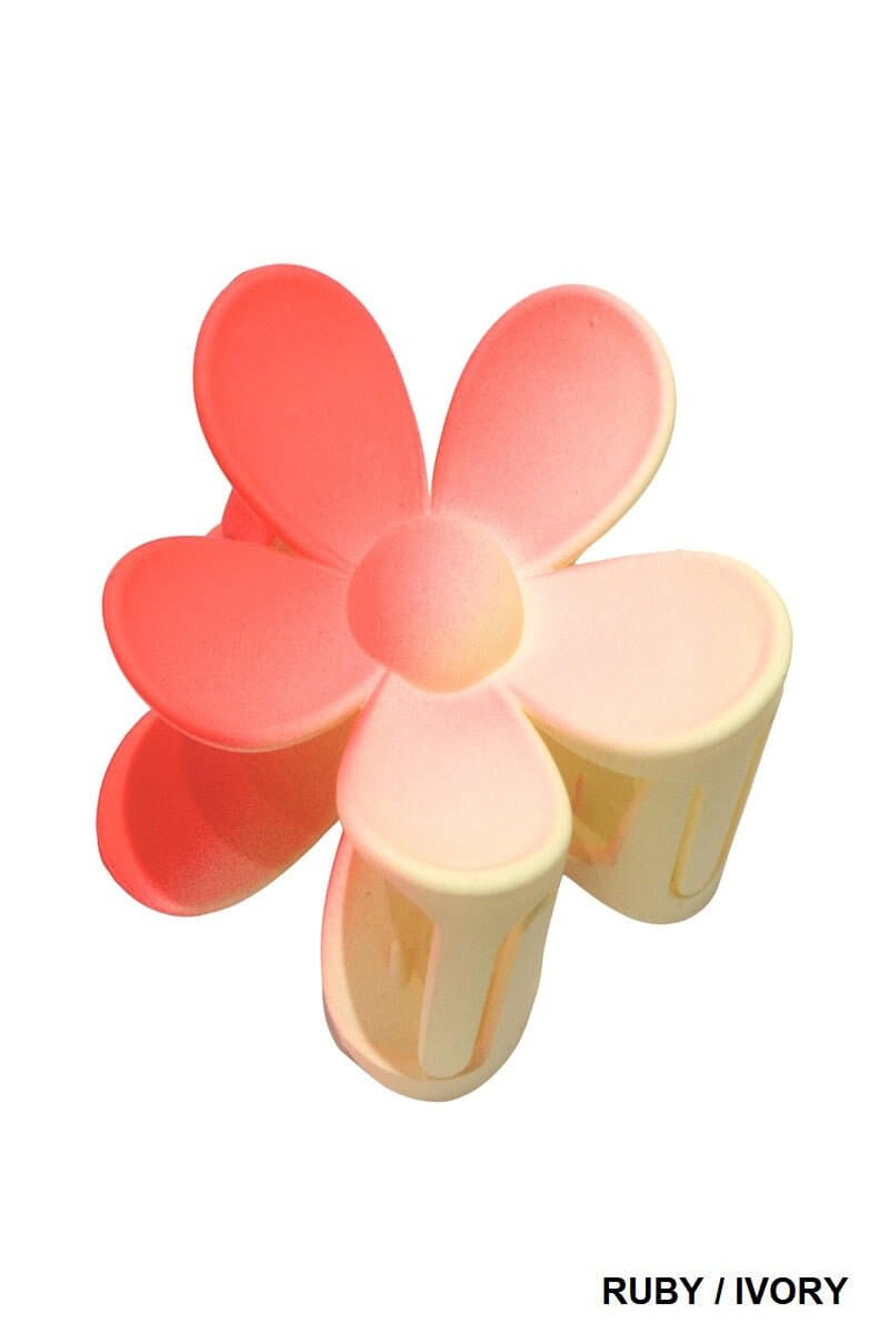 Flower Ombre Hair Claw Clip - 3 inch - Lavender Hills BeautyLavender Hills BeautyU-352