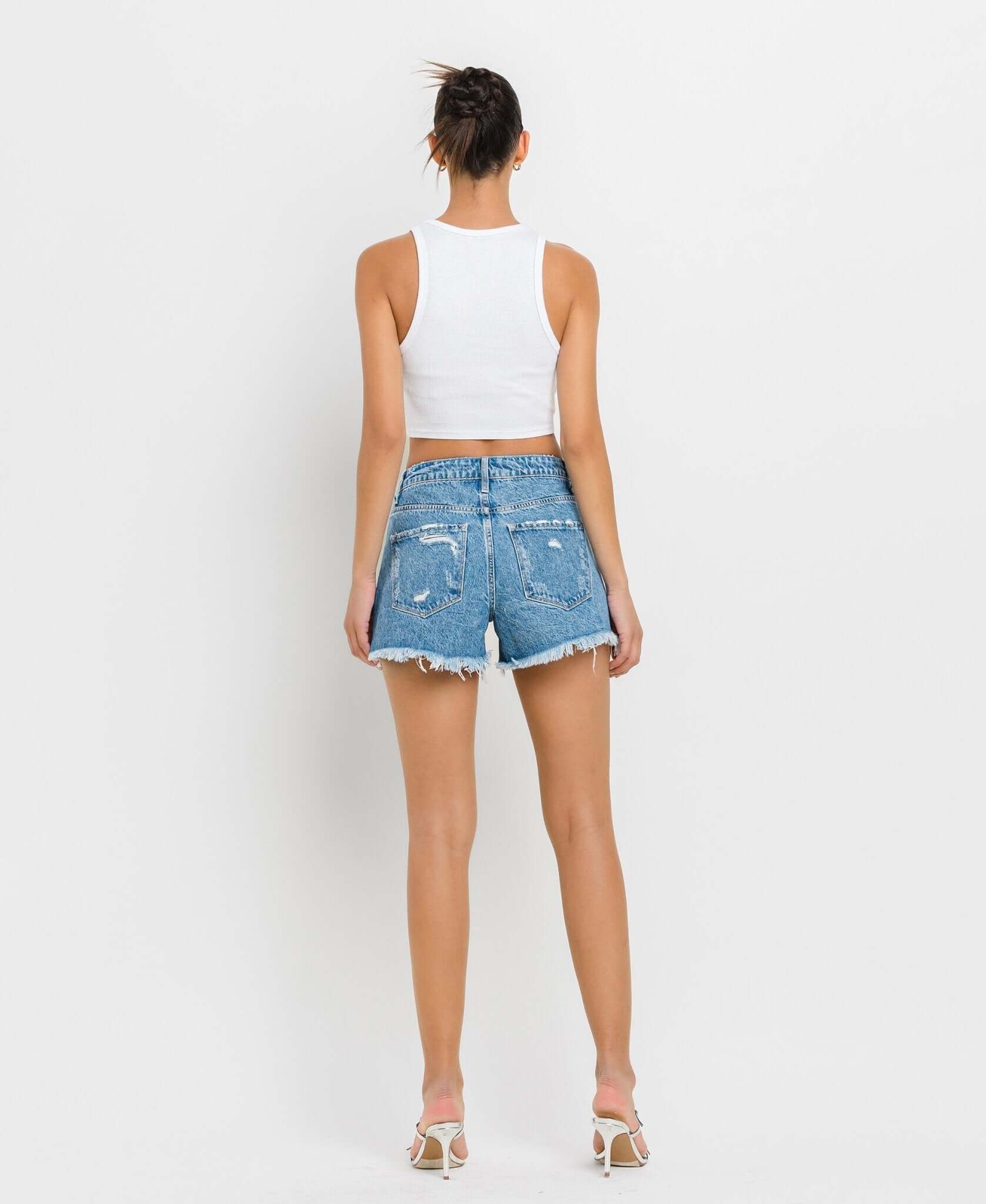 Rebecca Color Block Shorts - Lavender Hills BeautyVervet by Flying MonkeyV2807-XS