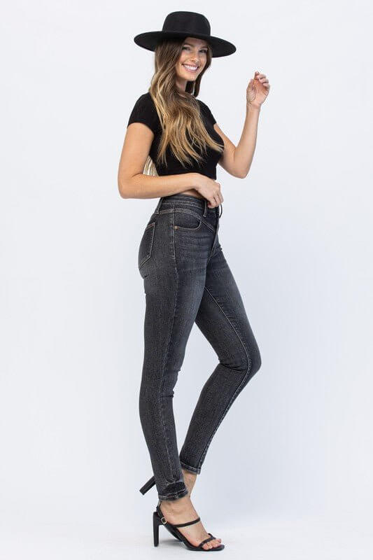 Vintage Black Yoke Skinny Jean | Judy Blue | 88287 - Lavender Hills BeautyJudy Blue88287REG-3(26)