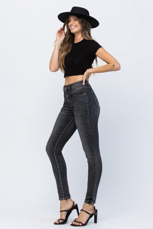 Vintage Black Yoke Skinny Jean | Judy Blue | 88287 - Lavender Hills BeautyJudy Blue88287REG-3(26)
