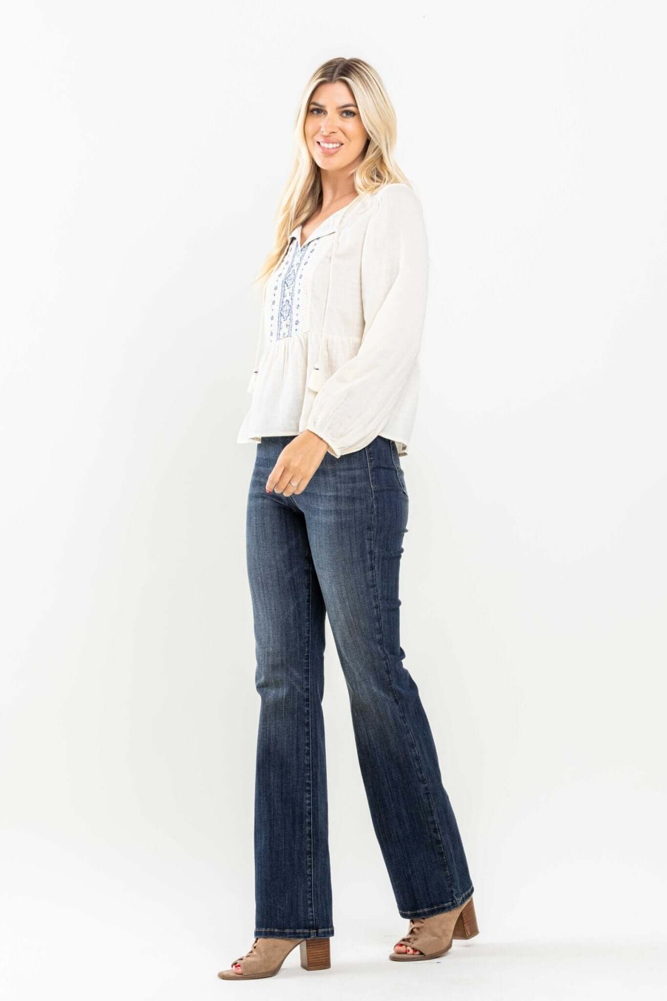 Audrey Pull On Slim Bootcut Jeans - Lavender Hills BeautyJudy Blue