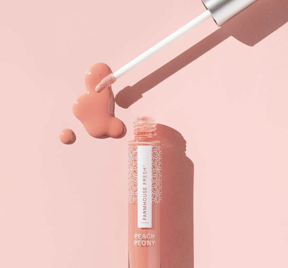 Vitamin Glaze® Oil Infused Lip Gloss – Peach Peony - Lavender Hills BeautyFarmhouse Fresh13929RT