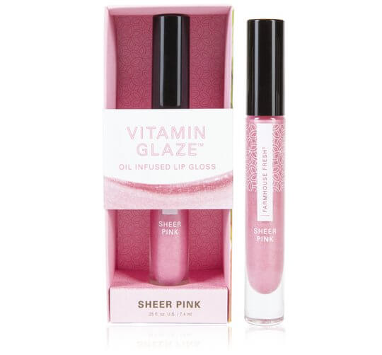 Vitamin Glaze® Oil Infused Lip Gloss – Sheer Pink | FarmHouse Fresh - Lavender Hills BeautyFarmhouse Fresh12748RT