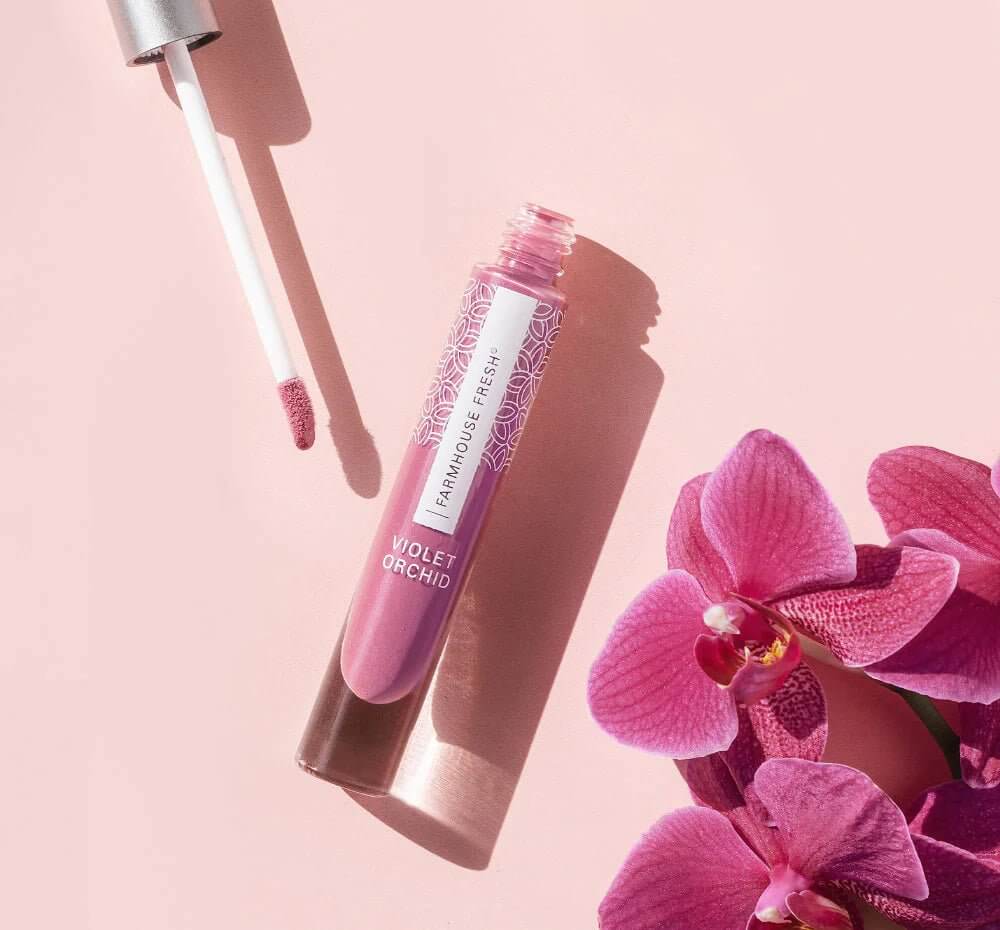 Vitamin Glaze® Oil Infused Lip Gloss – Violet Orchid - Lavender Hills BeautyFarmhouse Fresh13912RT