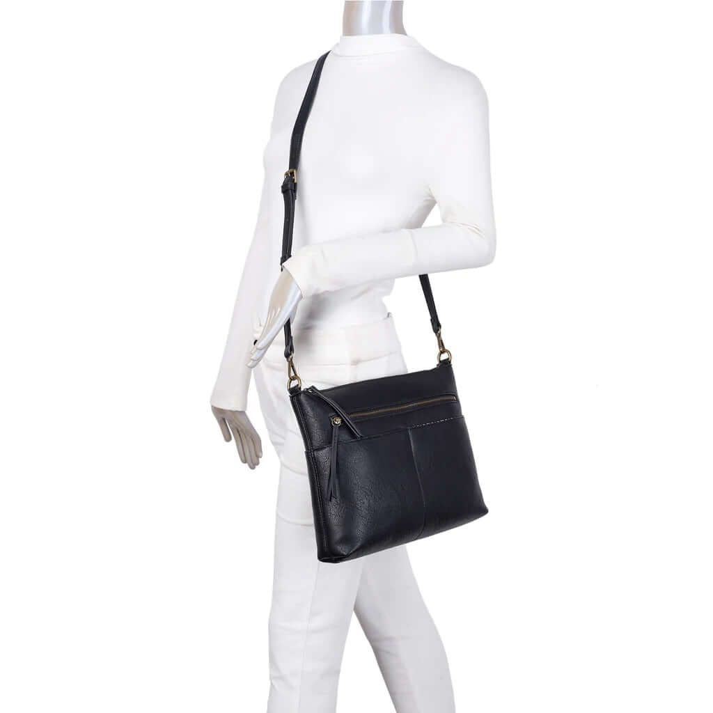 Zoe Crossbody Purse - Black Ampere Creations