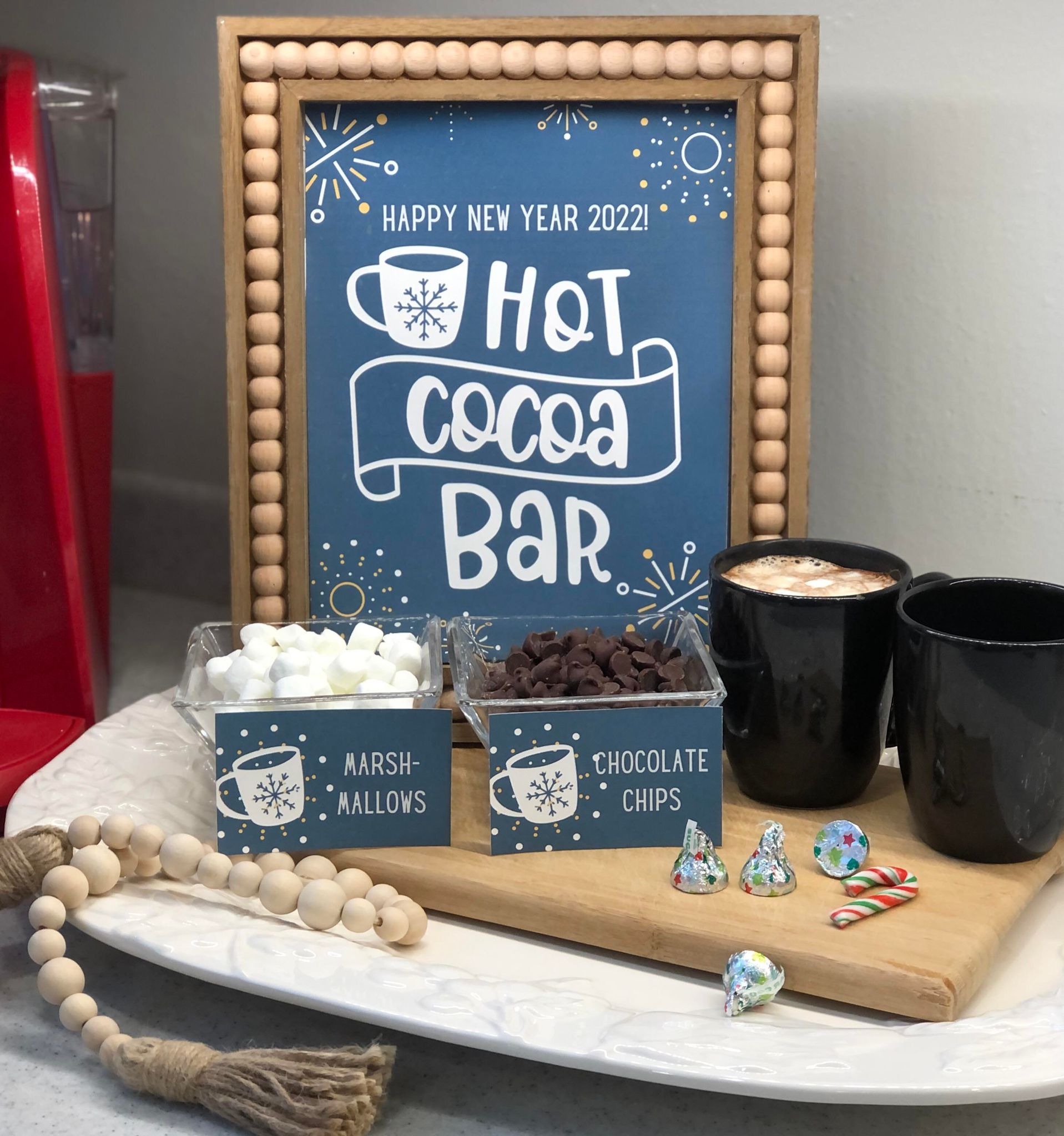 Hot Cocoa Bar + Free New Years Eve Printables - Lavender Hills Beauty