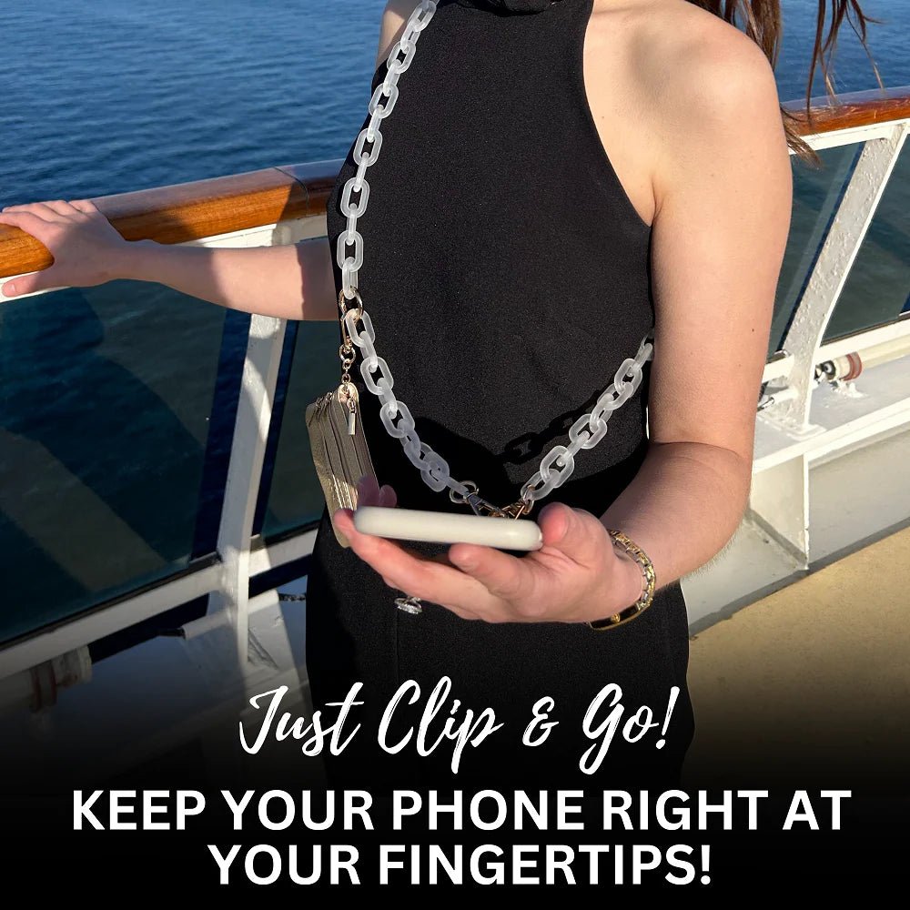 Clip & Go Ice Chain with Pouch - Midnight Black w/ Black Pouch - Lavender Hills BeautySave The GirlsCG-2057MB