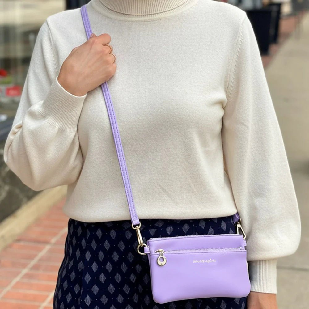 Bella RFID Touch Screen Crossbody Purse - Lavender Hills BeautySave The Girls