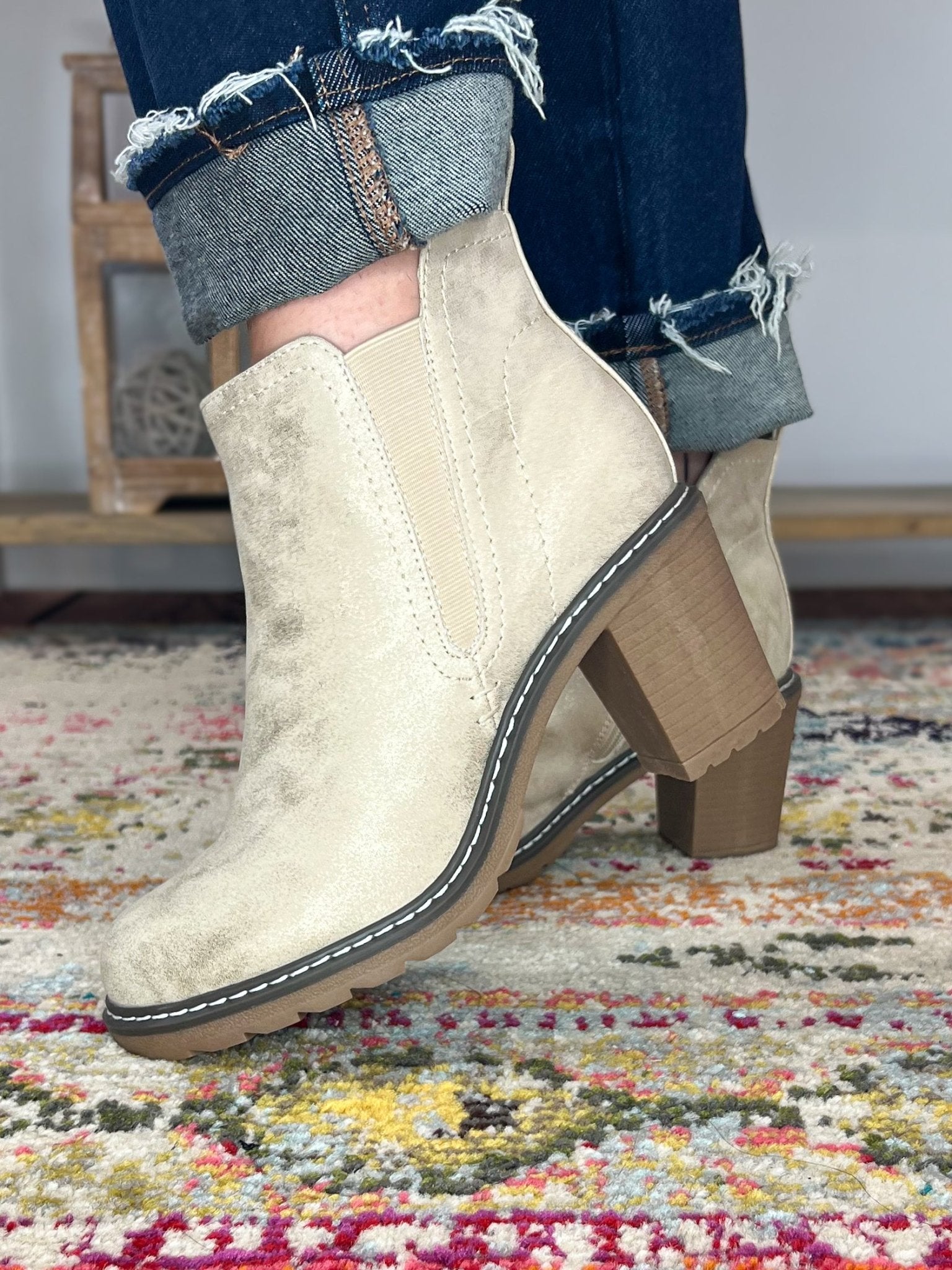 Corky's Footwear Bite Me Chunky Heel Boots - Gold - Lavender Hills BeautyCorkys Footwear80 - 0245 - GOLD - 6