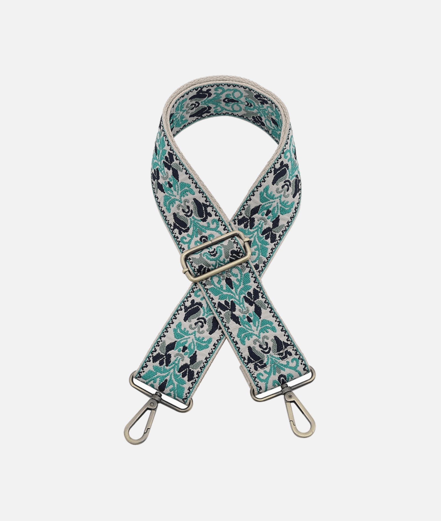 Bohemian Vine Green/Navy/Teal Guitar Purse Strap - Lavender Hills BeautyJen & CoSTPBOVN - GNNVTL