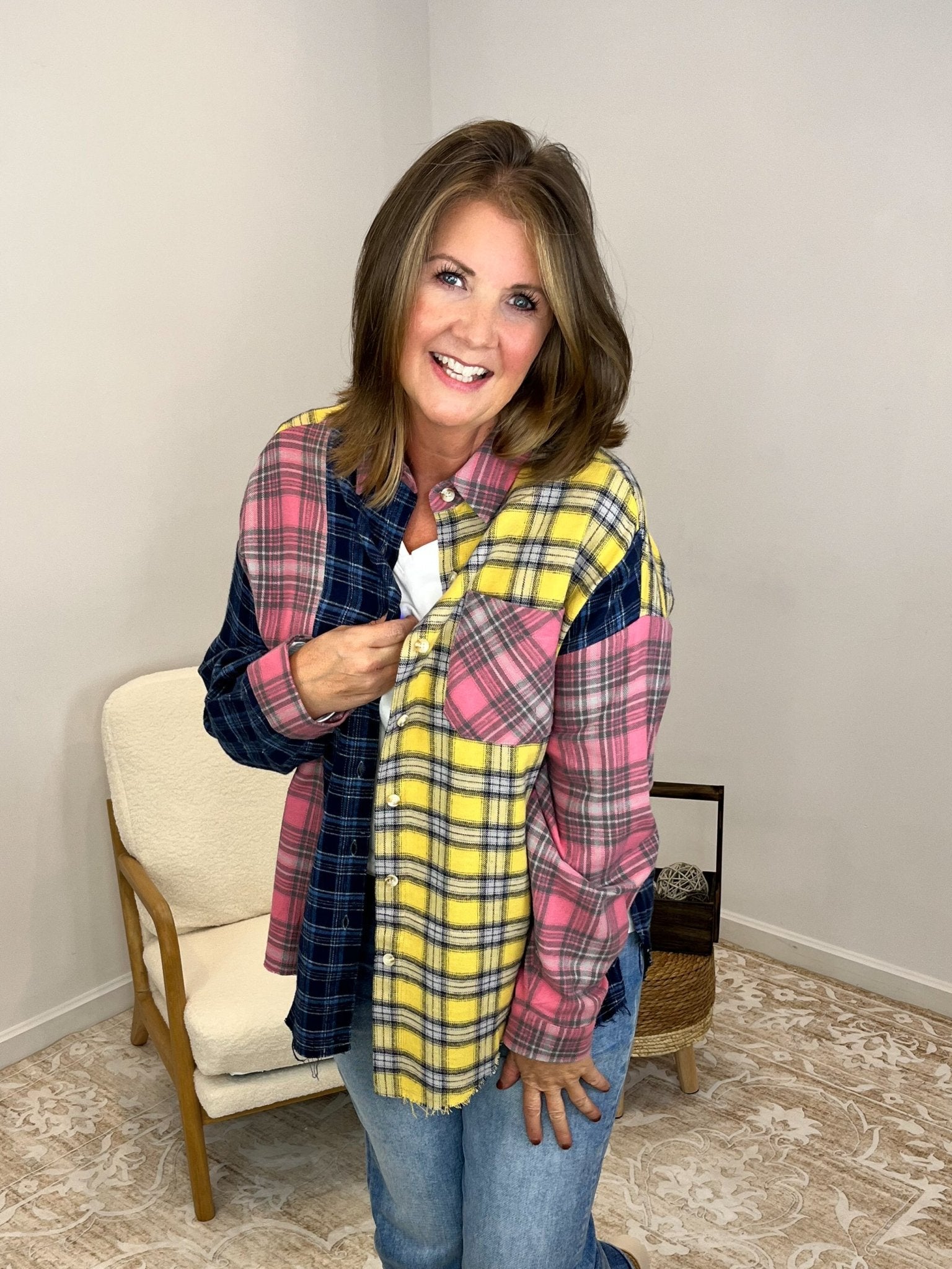 Bold Blocks Mixed Plaid Flannel