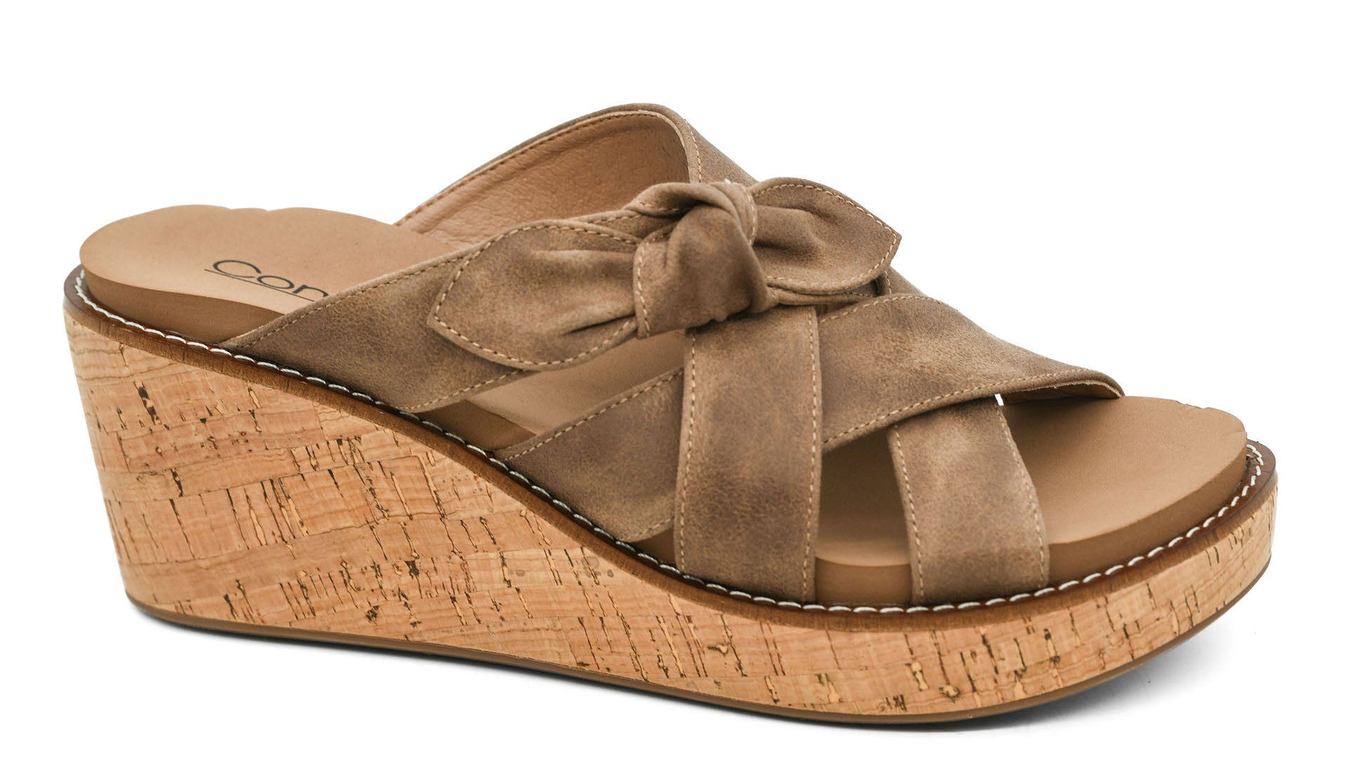 Corky's Footwear Bowdacious Wedge Sandal - Tan Oil - Lavender Hills BeautyCorkys Footwear41 - 0535 - TAOP - R - 6