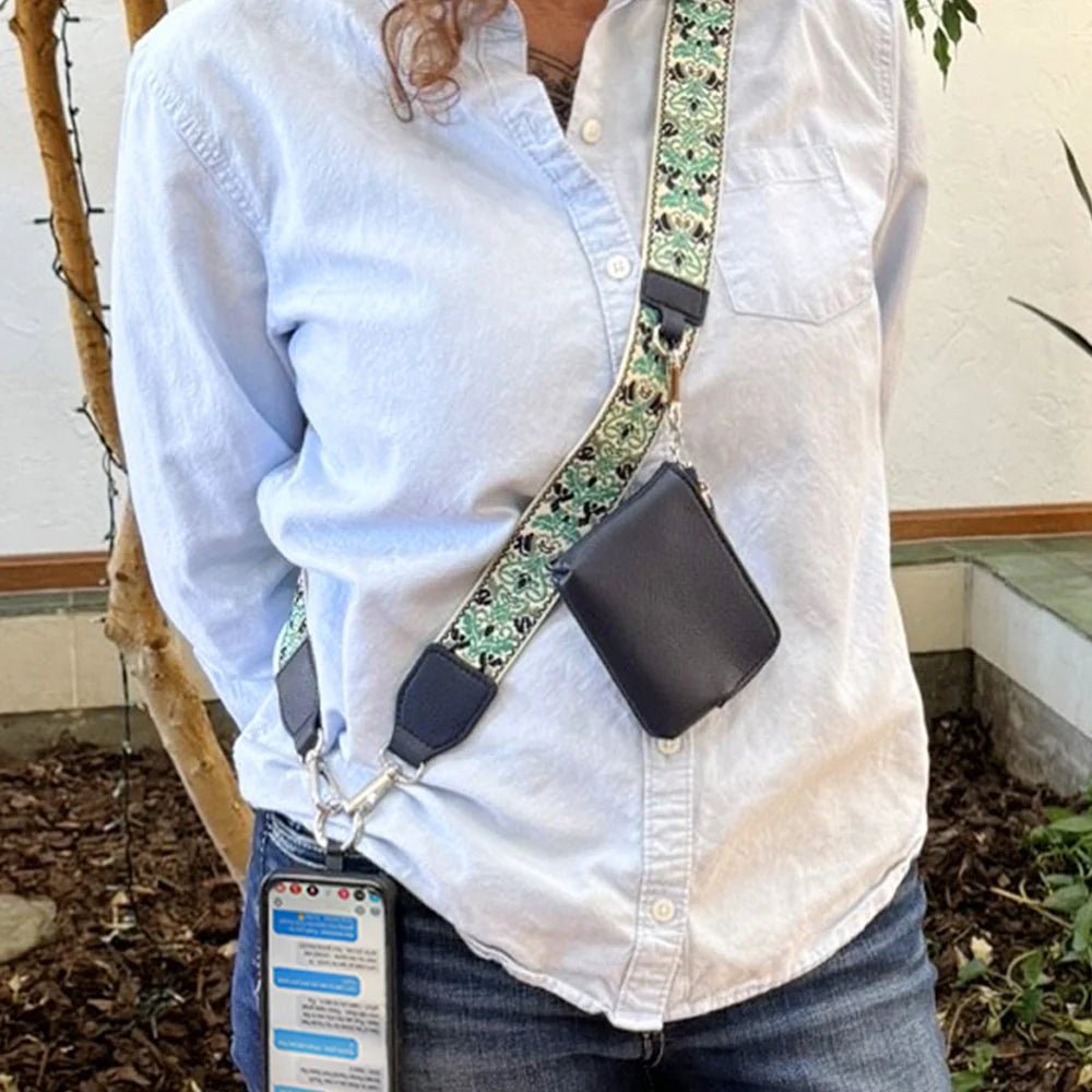 Clip & Go Strap w/RFID Pouch Brocade Pattern - Teal - Lavender Hills BeautySave The GirlsCG-1062TP