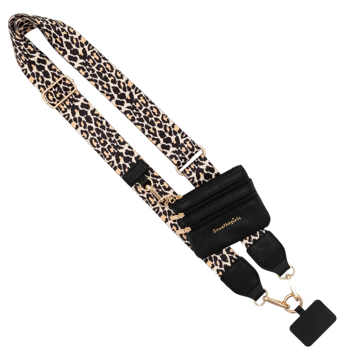 Clip & Go Strap with Zippered Classic Pouch - Leopard - Lavender Hills BeautySave The GirlsCG-1001LP