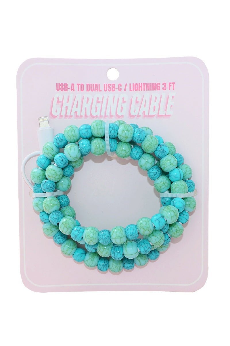 3 - in - 1 Fast Charging Cable – Universal USB - C & Lightning - Lavender Hills BeautyLavender Hills BeautyU-953B-1