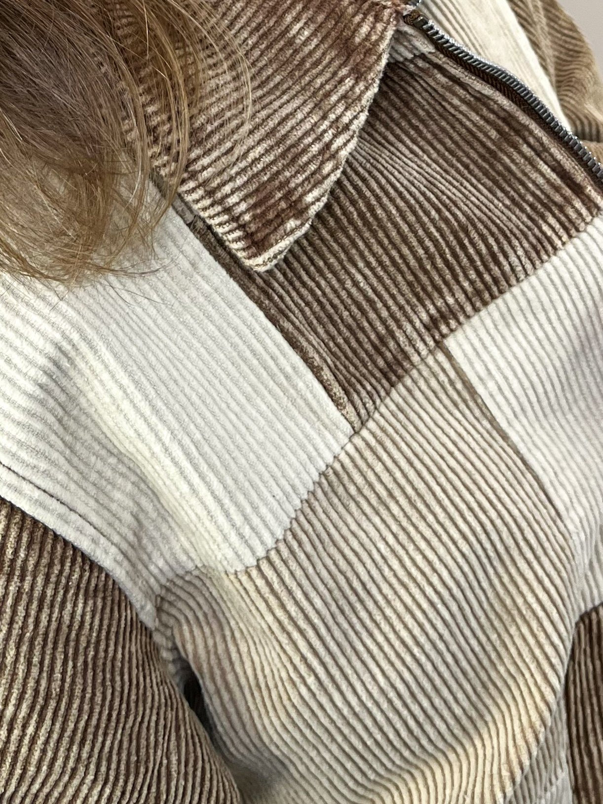 Cappuccino Colorblock Corduroy Jacket - Lavender Hills Beauty26 InternationalSP14212 - S