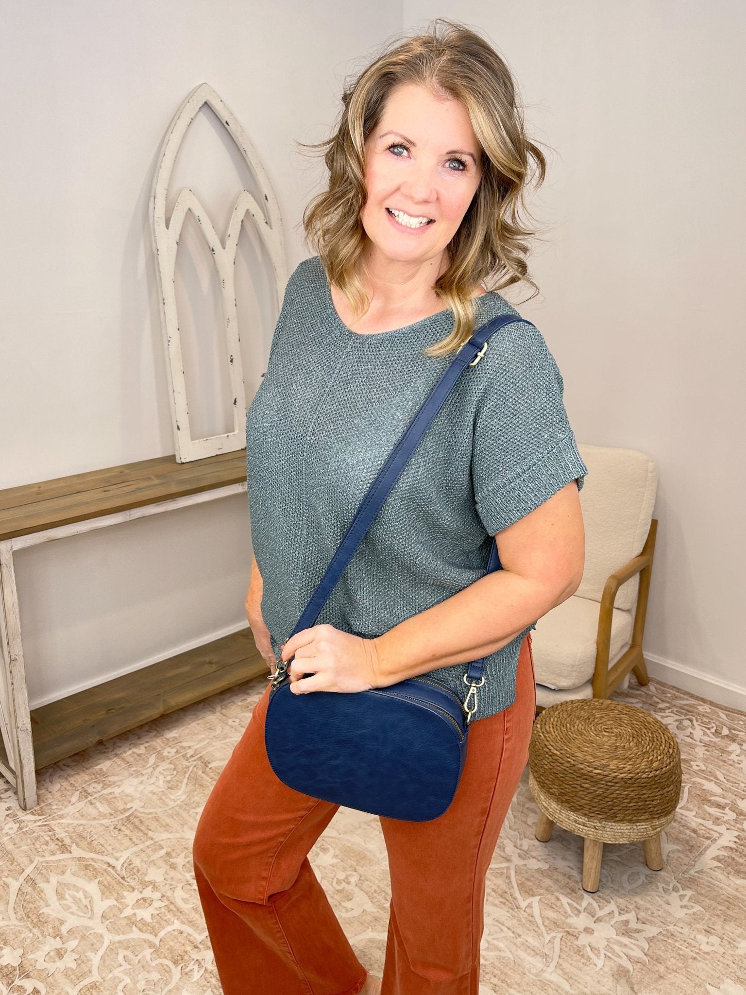 Nora Large Double Zip Camera Bag Purse - Lavender Hills BeautyJoy SusanL8202-07