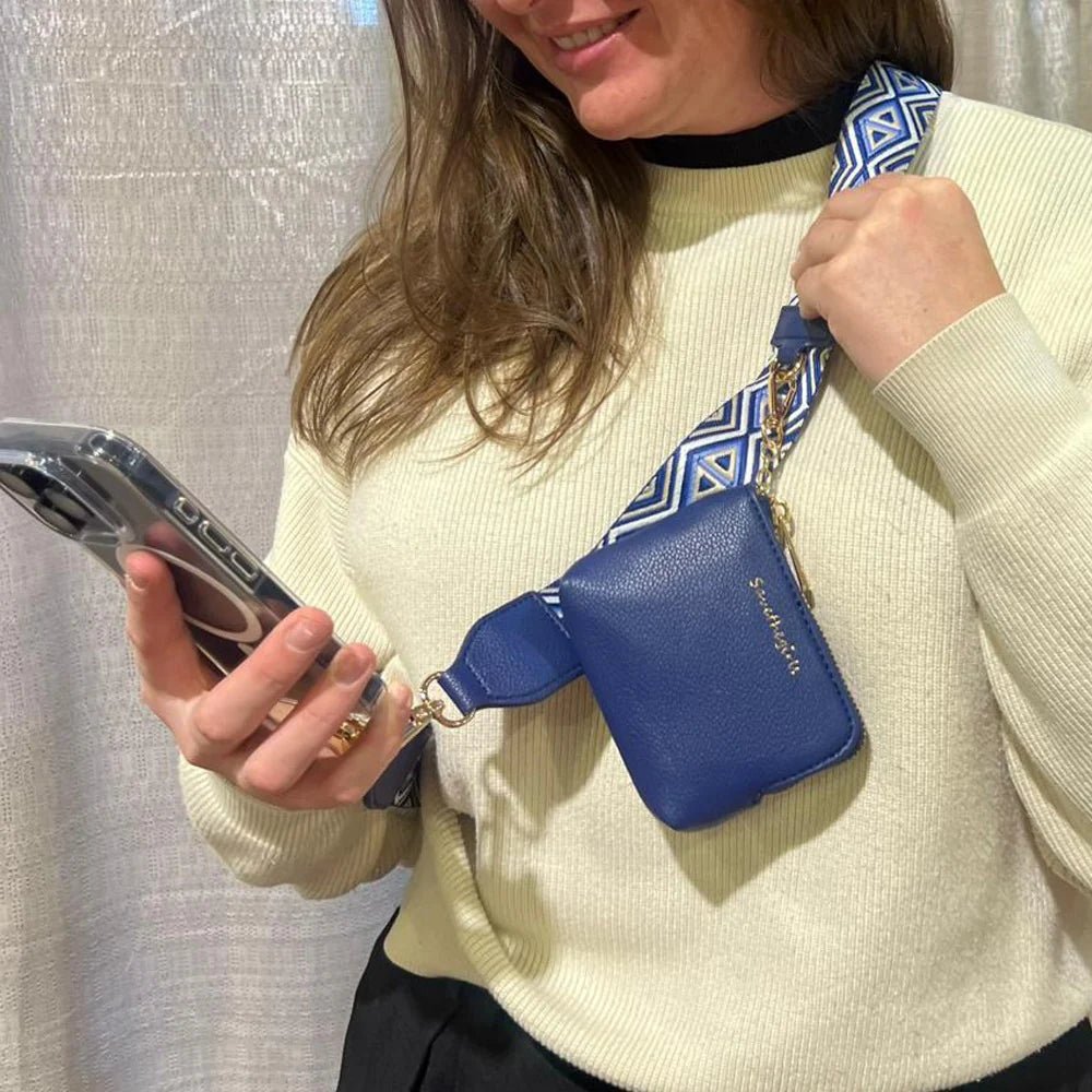 Clip & Go Strap w/RFID Pouch Diamond Pattern - Royal Blue - Lavender Hills BeautySave The GirlsCG-1067DR