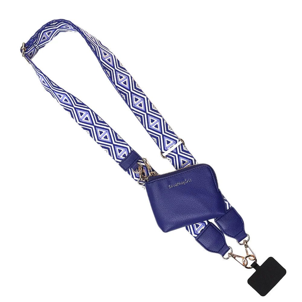 Clip & Go Strap w/RFID Pouch Diamond Pattern - Royal Blue - Lavender Hills BeautySave The GirlsCG-1067DR