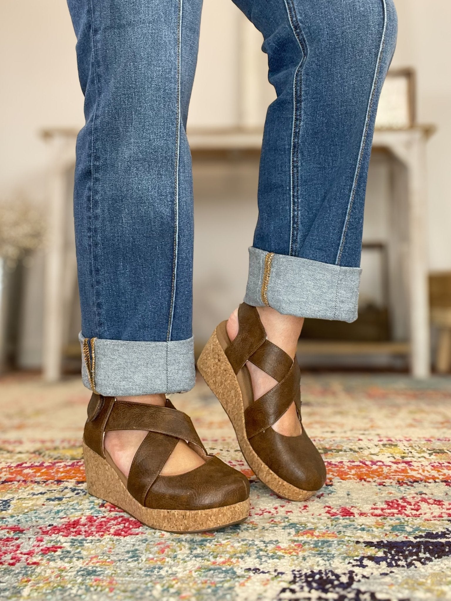Corkys Footwear Case Closed Wedge Sandal - Chocolate - Lavender Hills BeautyCorkys Footwear10 - 0150 - CHOC - 6
