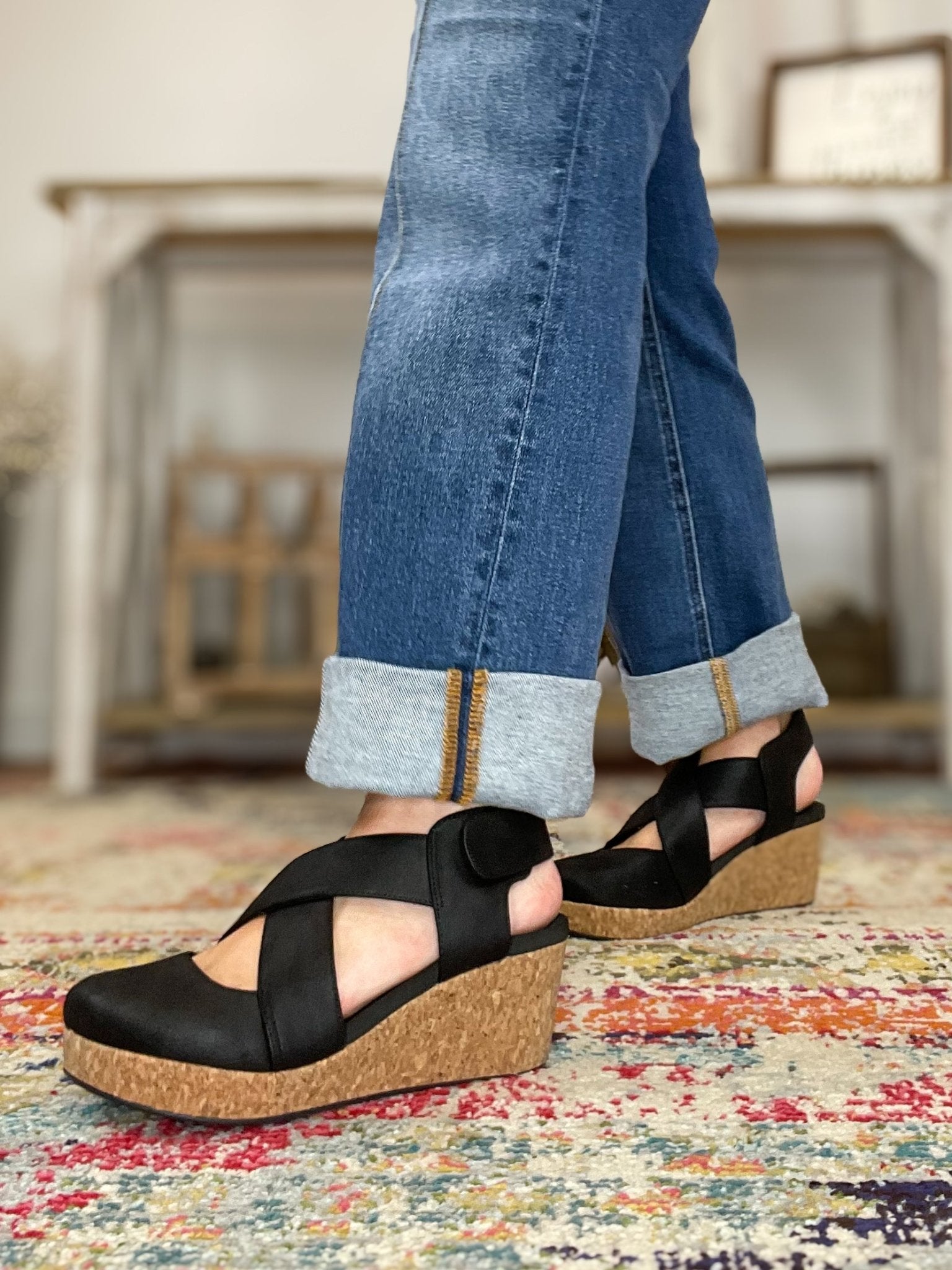 Corkys Footwear Case Closed Wedge Sandal - Black - Lavender Hills BeautyCorkys Footwear10 - 0150 - BLCK - 6