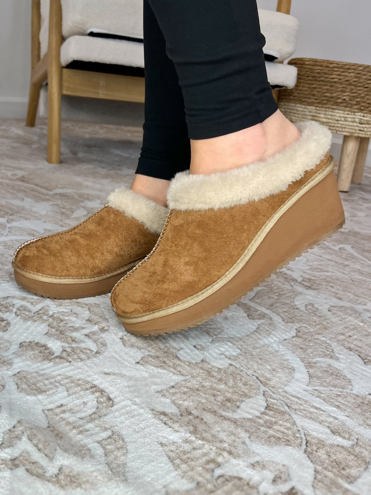 Corkys Footwear Easy Going Fur Lined Clog Shoes - Tobacco - Lavender Hills BeautyCorkys Footwear10 - 0247 - TBFS - 6