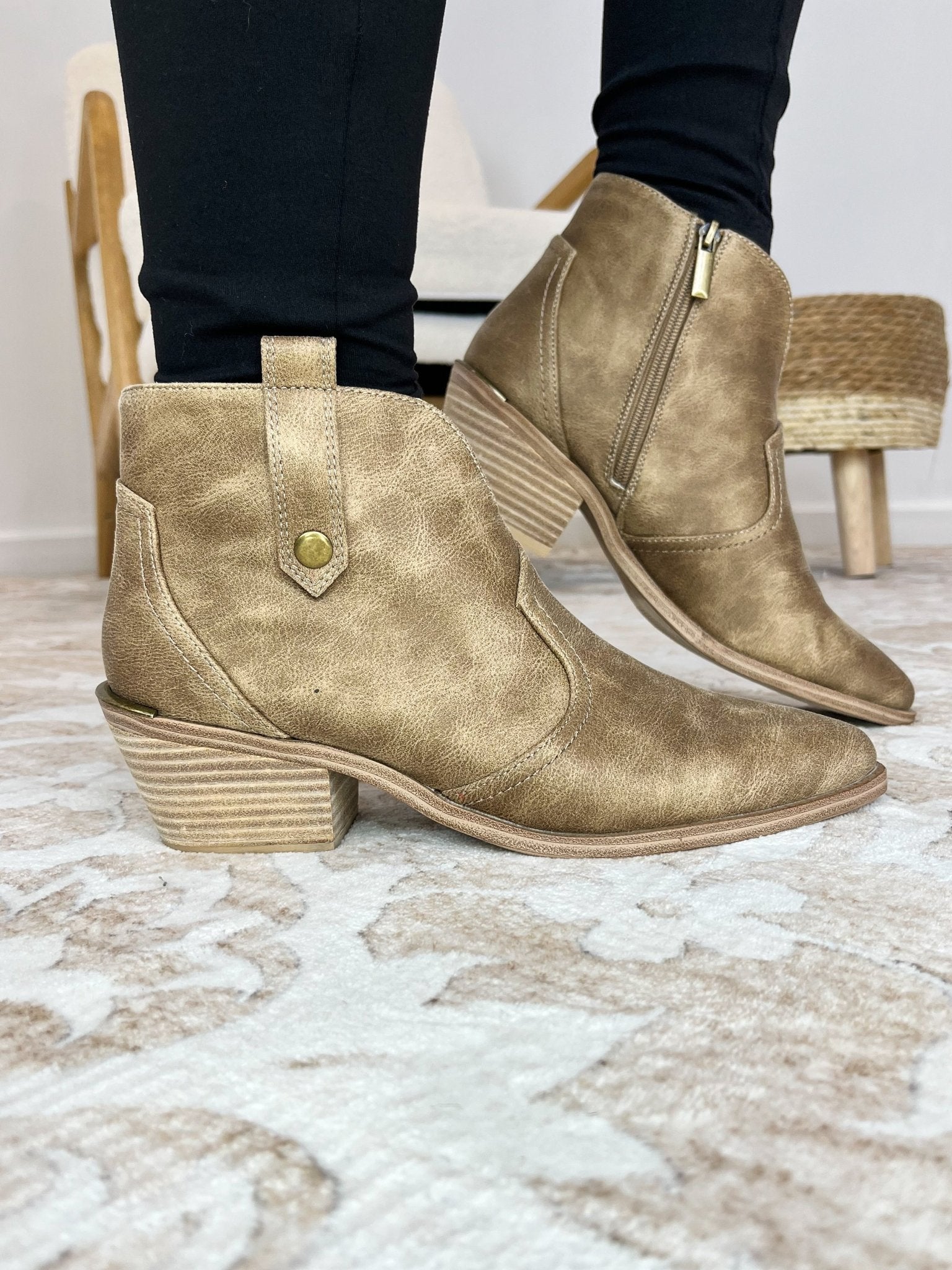 Corkys Footwear Closing Time Bootie - Tan - Lavender Hills BeautyCorkys Footwear80 - 0267 - TAN - 6