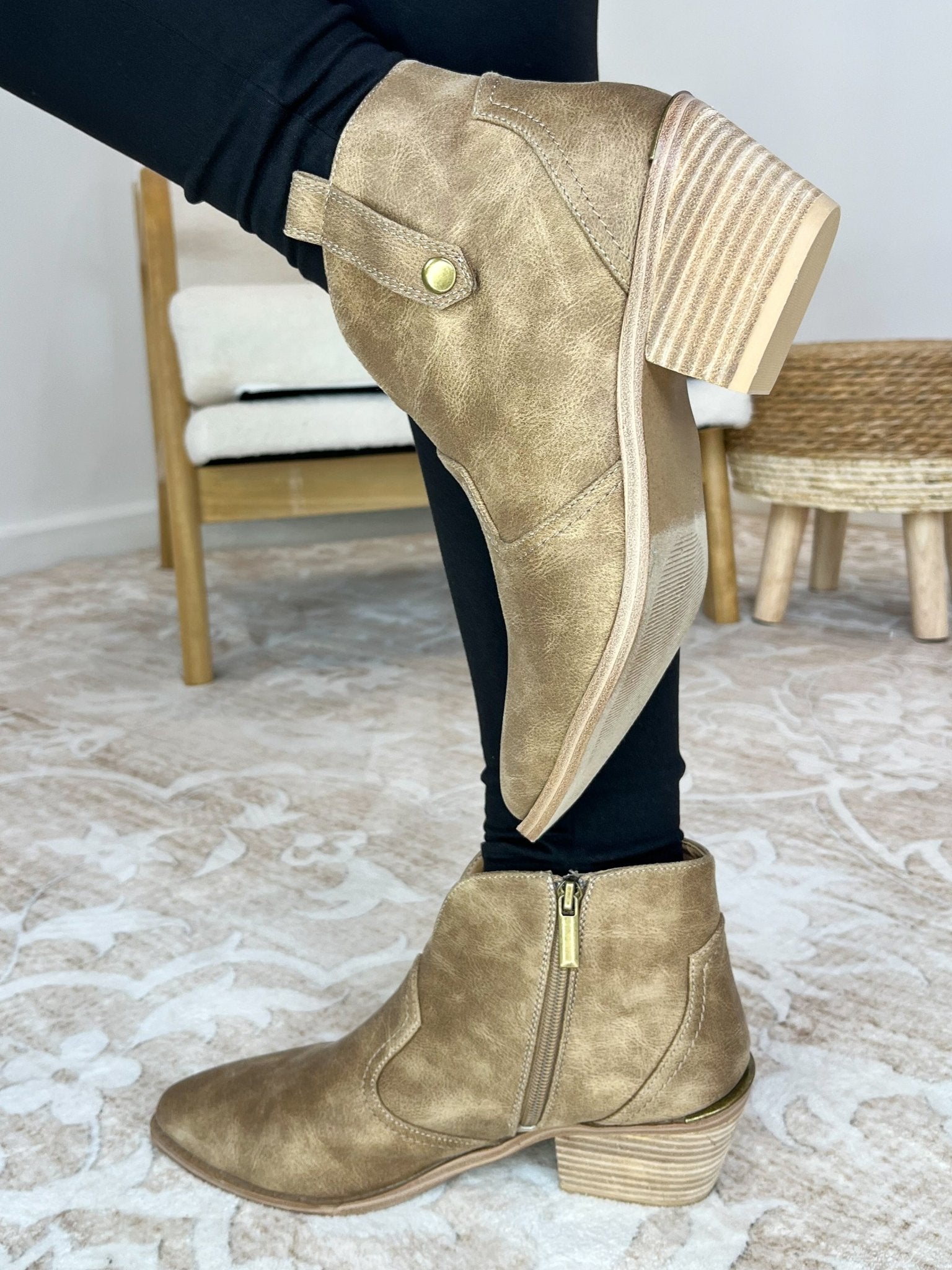 Corkys Footwear Closing Time Bootie - Tan - Lavender Hills BeautyCorkys Footwear80 - 0267 - TAN - 6