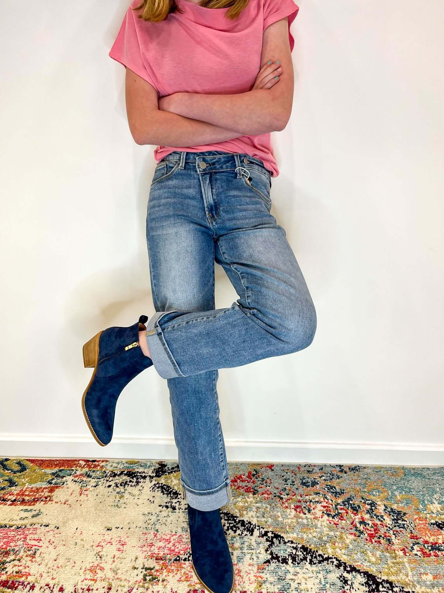 Risen Jeans Mila Crossover Straight Boyfriend Jean Risen Jeans