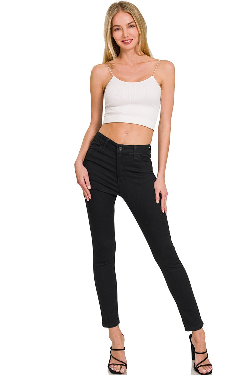 Black High Rise Skinny Jean - Lavender Hills BeautyZenanaDTP - 1960BB - BLK - 25