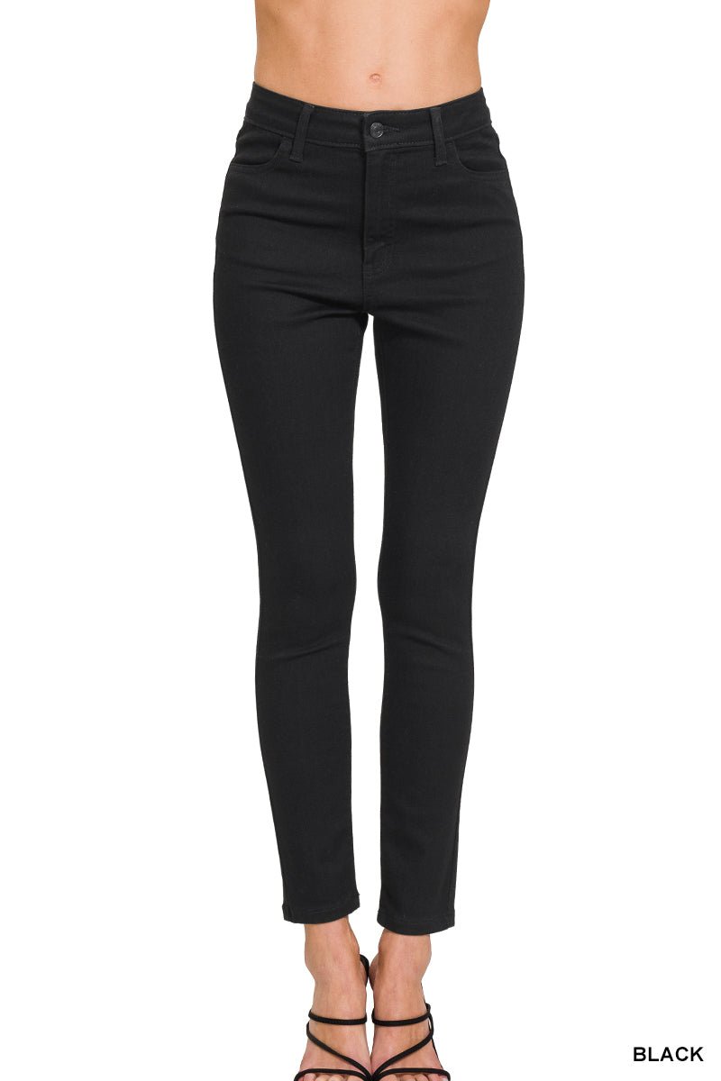 Black High Rise Skinny Jean - Lavender Hills BeautyZenanaDTP - 1960BB - BLK - 25