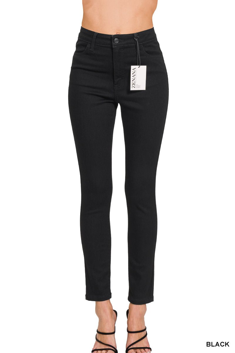 Black High Rise Skinny Jean - Lavender Hills BeautyZenanaDTP - 1960BB - BLK - 25