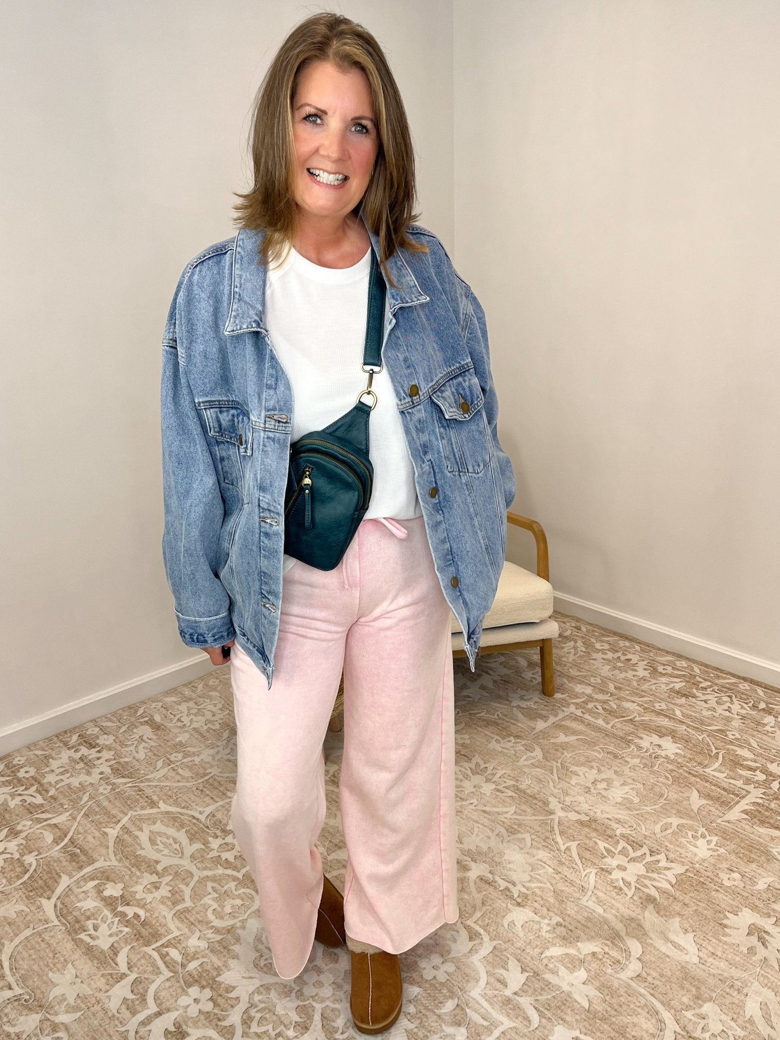 Dad’s Oversized Old School Jean Classic Denim Jacket - Lavender Hills BeautyMono BKJ11683-S