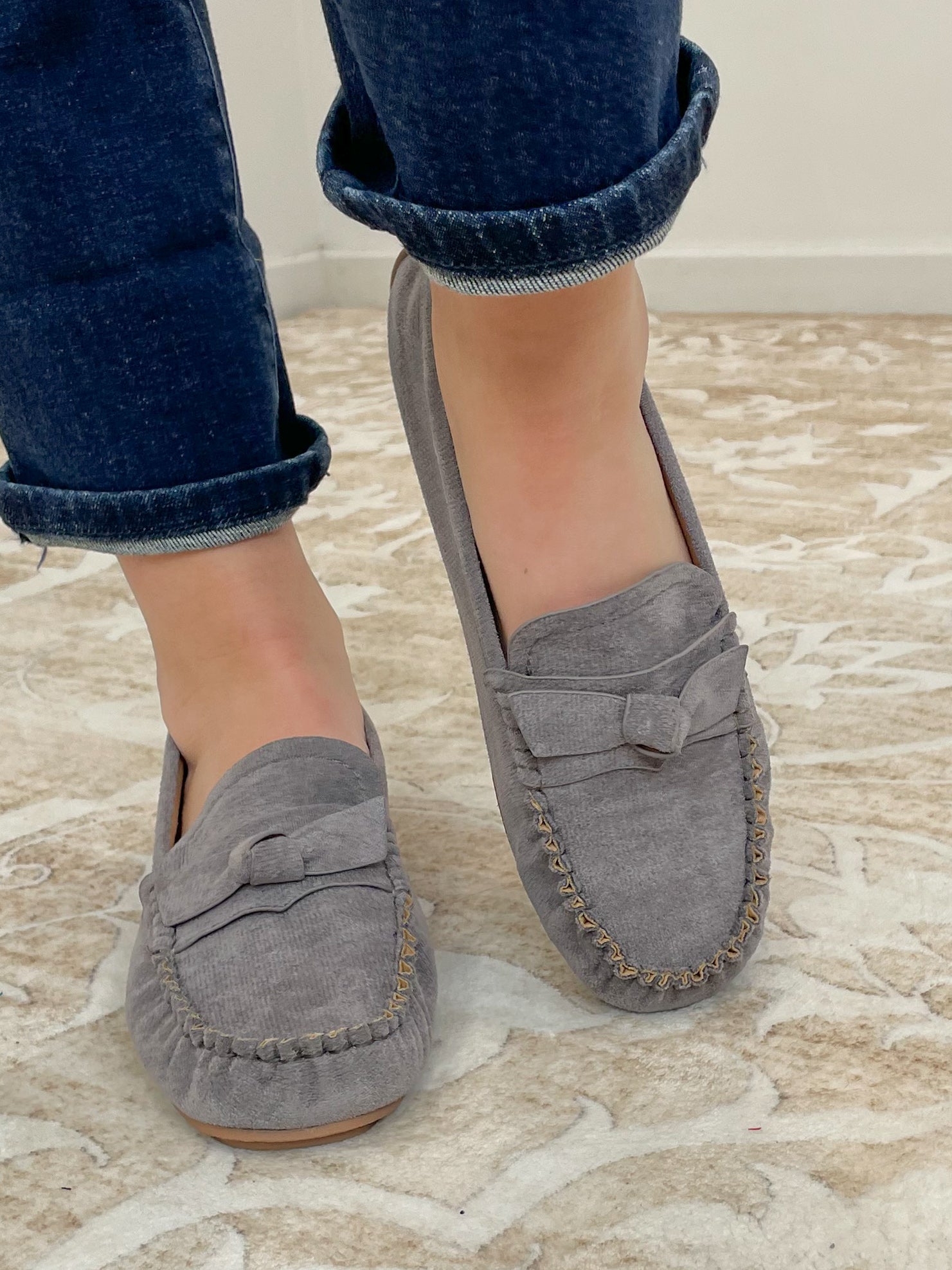 Corkys Footwear Driving Miss Daisy Loafer Moccasin Shoe - Grey - Lavender Hills BeautyCorkys Footwear10 - 0174 - GRFS - 6