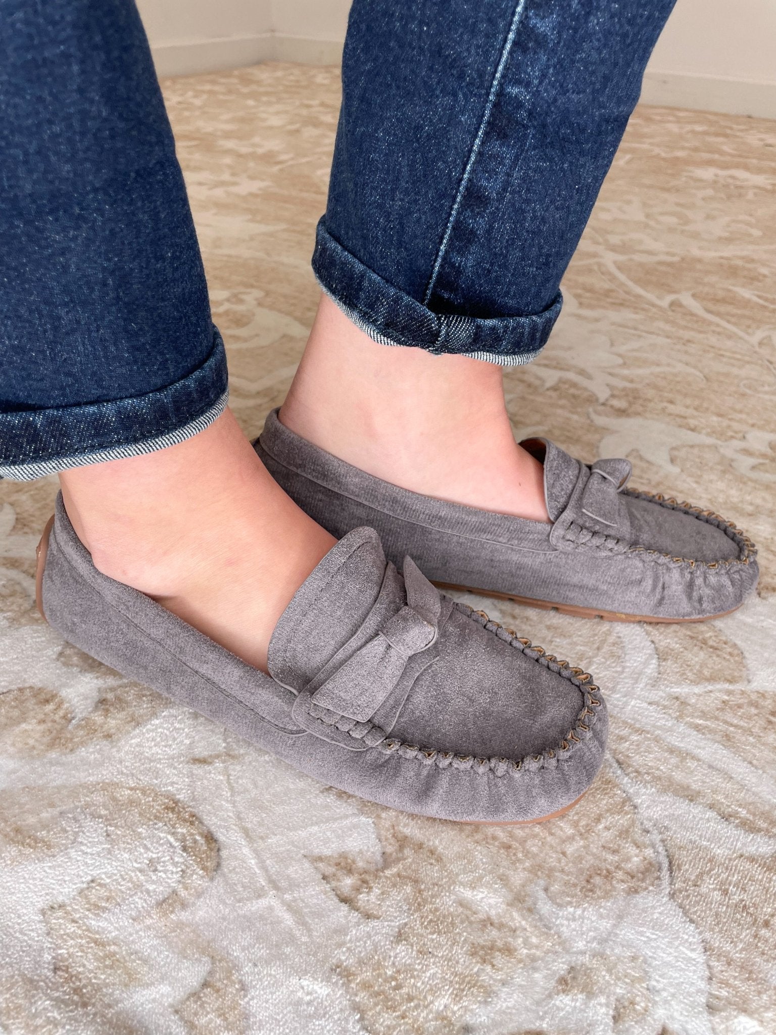 Corkys Footwear Driving Miss Daisy Loafer Moccasin Shoe - Grey - Lavender Hills BeautyCorkys Footwear10 - 0174 - GRFS - 6