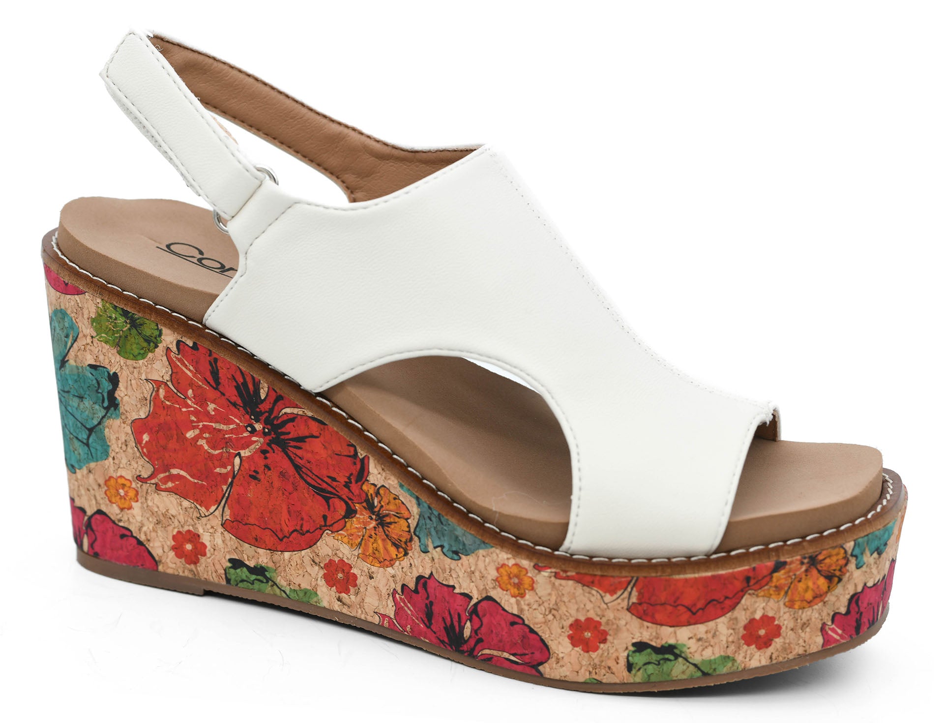 Corky's Footwear Freddie Wedge Sandal - White